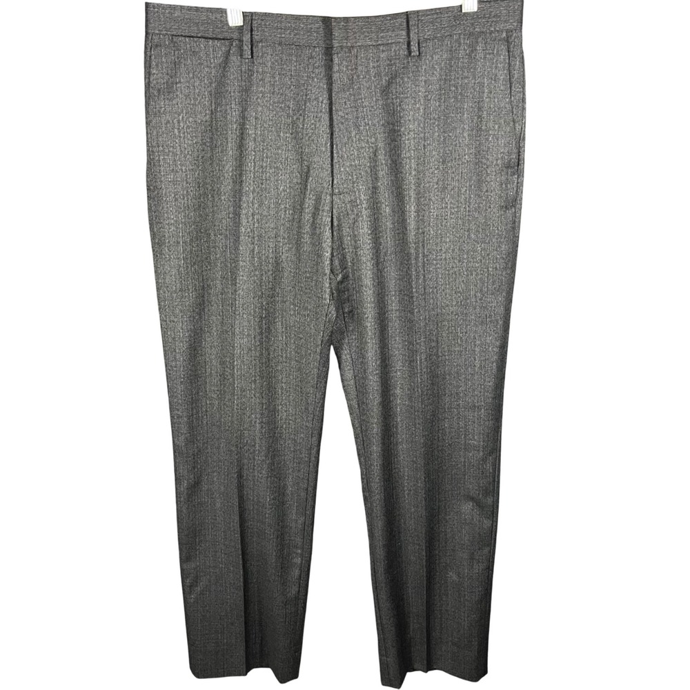 Banana Republic Dress Pants Mens 36 Grey Modern Slim Fit 100% Wool Trousers